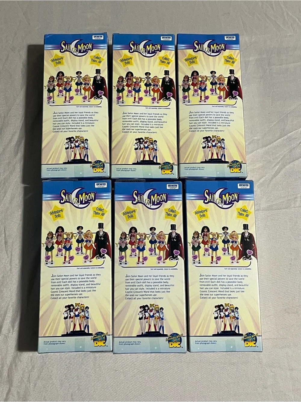 Vintage Sailor Moon Adventure Dolls Complete Set New in Box